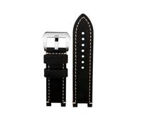 XTVKFWJAB Kompatibel mit G-SHOCK Casio GST-B100/W300/400G/S120/W130L, modifiziertes Uhrenarmband aus mattiertem Vintage-Leder Werkzeugzubehör(Black white-silver)