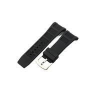 XTVKFWJAB Kompatibel mit IWC Engineers Series Concave Interface, massiver Edelstahl-Nadelschnalle, wasserdichtes, schweißfestes Silikon-Uhrenarmband, 30 x 16 mm(Black-Steel-K2)