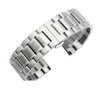 XTVKFWJAB Kompatibel mit jedem Markenarmband, Edelstahlarmband, 14 mm, 16, 18, 20, 22, 24, 26, Uhrenarmband, schwarz-silbernes Armband(B-silver,20mm)