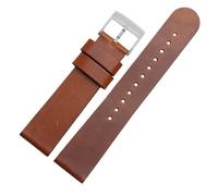XTVKFWJAB Leder-Uhrenarmband, kompatibel mit Komono Nomos, wasserdicht, schweißfest, weich, bequem, 18 20 22 mm, Herren-Schnellverschluss(Light Brown-Steel)