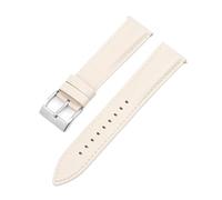 XTVKFWJAB Lederarmband for Swatch X Omega MoonSwatch Herren Damen Kalbsleder Schnellverschluss Sportarmband Uhrenzubehör 20 mm(Beige)