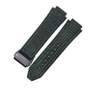 XTVKFWJAB Lederarmband, kompatibel mit der Big Bang-Serie, wasserdicht, schweißfest, Crazy Horse, mattes, 25 x 19 mm(Green- Black-Z2)