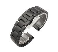 XTVKFWJAB Mattes Keramik-Uhrenarmband, schwarzes Uhrenarmband, 16 mm, 18, 20, Armband, Ersatz-Uhrenzubehör, verblasst nicht(20mm)