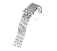 XTVKFWJAB Mesh Milanese Uhrenarmband Kompatibel mit Omega 007 Seamaster 300 Uhr Edelstahl Faltschließe IWC Herrengürtel(Silver,22mm)
