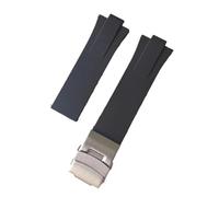 XTVKFWJAB Rabatt Konvexen Mund Silikon Gummi Armband 11mm Schwarz Wasserdicht Harz Strap Mit Stahl Schließe(Steel clasp)