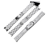 XTVKFWJAB Silbernes Edelstahlarmband 20 22 24 mm, solides Armband mit gebogenen Endgliedern, kompatibel der Uhr TAG Heuer Aquaracer Carrera(Model A,22mm)