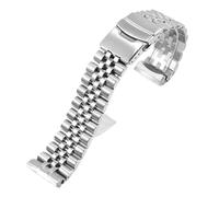 XTVKFWJAB Silbernes Uhrenarmband aus 316L-Edelstahl, 22 mm, gebogenes Ende, massive Glieder, Armband, kompatibel mit der Uhr Seiko 5 SKX SPORTS STYLE