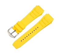 XTVKFWJAB Silikon-Uhrenarmband, kompatibel mit Richard Mille RM011-Armband, 17 x 21 mm, wasserdicht, Gummi-Armband, Metall-Dornschließe, Uhrenzubehör(Yellow-silver)