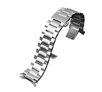 XTVKFWJAB Stahlarmband, gebogenes Armband, kompatibel mit Casio EFV-540 BEM501/506 EFB-660 BEM-506 ECB900, Herrenarmband, 20 mm, 22(C silver,22mm)