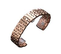XTVKFWJAB Stainless Steel Wacth Strap Compatible With Tissot Compatible With Citizen For Armani Watch Band(Rose Gold,21mm)