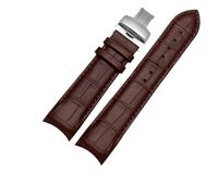XTVKFWJAB T035 Armband 22mm 23mm 24mm Kompatibel Mit Tissot 1853 Männer Couturier Leder Uhr Strap T035617A T035407A Rindsleder(Brown-silver-buckle,24mm)