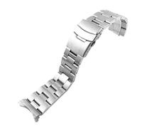 XTVKFWJAB Uhrenarmband aus Edelstahl mit Faltschließe, Ersatzband, kompatibel Seiko Casio Armani Tissot Citizen-Armband(Silver,22mm)