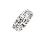 XTVKFWJAB Uhrenarmband aus massivem Edelstahl, kompatibel mit Tissot 1853 Meishi T109610A T109407A T109, silbernes Metall-Uhrenarmband, Armbandzubehör(21mm)