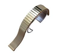 XTVKFWJAB Uhrenarmband aus massivem Edelstahl mit Faltschließe, Haifischnetz, poliert, Business-Uhrenarmband, 18/20/22/24 mm(Gold,22mm)