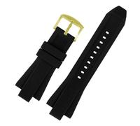 XTVKFWJAB Uhrenarmband aus Silikonkautschuk, kompatibel mit Michael Kors Ersatz-Uhrenarmband MK9019, MK8295, MK8492, MK9020, Herren-Uhrenarmband, 29 mm x 13(Black-gold)