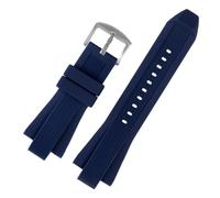 XTVKFWJAB Uhrenarmband aus Silikonkautschuk, kompatibel mit Michael Kors Ersatz-Uhrenarmband MK9019, MK8295, MK8492, MK9020, Herren-Uhrenarmband, 29 mm x 13(Blue-silver)