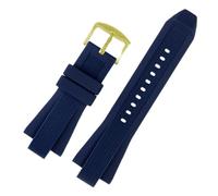 XTVKFWJAB Uhrenarmband aus Silikonkautschuk, kompatibel mit Michael Kors Ersatz-Uhrenarmband MK9019, MK8295, MK8492, MK9020, Herren-Uhrenarmband, 29 mm x 13(Blue-gold)
