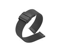 XTVKFWJAB Uhrenzubehör 10-22 mm, kompatibel mit DW Steel-Uhrenarmband, Herren- und Damen-Metall, ultradünn, feines Stahlgewebe, Milan-Band(Black,13mm)