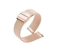 XTVKFWJAB Uhrenzubehör 10-22 mm, kompatibel mit DW Steel-Uhrenarmband, Herren- und Damen-Metall, ultradünn, feines Stahlgewebe, Milan-Band(Rose gold,12mm)