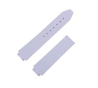 XTVKFWJAB Uhrenzubehör 20 mm x 14 Gummi-Uhrenarmband, kompatibel mit Quartz Fusion-Uhrenarmband, Damen-Silikonarmband 18(White)
