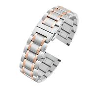 XTVKFWJAB Universal Arc Flaches Edelstahlarmband 14 15 16 17 18 19 20 21 22 23 24 mm Gebogenes solides Uhrenarmband Herren Damen Zubehör(Steel RG Flat curved,16mm)