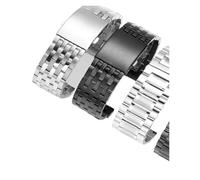 XTVKFWJAB Universelles wasserdichtes Uhrenarmband aus massivem Edelstahl, kompatibel mit Diesel Panerai Armani Dz7321 Dz7265 Dz4318 Dz7221 22 24 26 mm Armband(3-Beads-Golden,22mm)