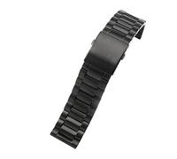 XTVKFWJAB Universelles wasserdichtes Uhrenarmband aus massivem Edelstahl, kompatibel mit Diesel Panerai Armani Dz7321 Dz7265 Dz4318 Dz7221 22 24 26 mm Armband(3-Beads-Black,28mm)