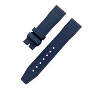 XTVKFWJAB Weiches, wasserdichtes Uhrenarmband aus natürlichem Fluorkautschuk FKM, kompatibel mit EUR-Armband Big Pilot's Top Gun 20 mm 21 22 für(Dark Blue)