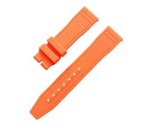 XTVKFWJAB Weiches, wasserdichtes Uhrenarmband aus natürlichem Fluorkautschuk FKM, kompatibel mit EUR-Armband Big Pilot's Top Gun 20 mm 21 22 für(Orange)