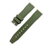XTVKFWJAB Weiches, wasserdichtes Uhrenarmband aus natürlichem Fluorkautschuk FKM, kompatibel mit EUR-Armband Big Pilot's Top Gun 20 mm 21 22 für(Army Green)