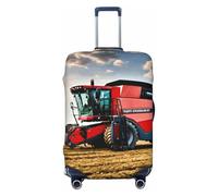 XTYGETY Company Gepäckabdeckung mit Traktor-Druck, passend für 45,7 - 81,3 cm große Koffer, Reiseutensilien, Schwarz , S