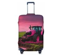 XTYGETY Company Gepäckabdeckung mit Traktor-Druck, passend für 45,7 - 81,3 cm große Koffer, Reiseutensilien, Schwarz , L