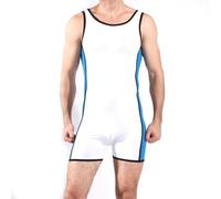 XUANFXPJ Herren Athletic Supporters Bodysuit Wrestling Singlet Bodysuit Trikot Workout Singlet Weste Männer Unterhemden Nahtlose Bodys Sexy Gay Unterwäsche Nachtwäsche (Color : Whtie2, Size : XXS)