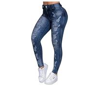 XUEBIN Jeanshose Damen Skinny Stretch-Jeans Mit Rissen Im Distressed Butt Lifting Lift Denim-Hose Boyfriend Slim Denim-Jeans In Übergröße Hoch Taillierte Röhrenjeans (Color : Dark Blue, Size : S)