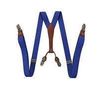 XUELUMEI Hosenträger Suspender Hosenträger Für Damen, 4 Clips, Y-Rücken, 2,5 cm Breit, Verstellbar, Elastisch, Jeans-Hosenträger, Damen-Hosenträger Für Hochzeitsfeier, Veranstaltung, Königsblau
