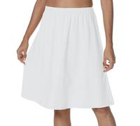 Xuepelit Unterröcke Damen Lang Petticoat Unterkleid Damen Nachthemd Sommer Underskirt Baumwolle Unterwäsche Petticoats，weiß XL