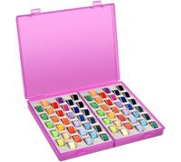 Xuerdon Spulenhalter Box - 66 Stück Spulen Faden-Aufbewahrungs-Organizer kompatibel mit Brother/für Singer/für Janome/für Babylock/für Juki Näh- und Stickmaschinen (nur Box) Lila