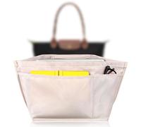 Xuniea Organizer für Handtasche Kompatibel mit Longchamp Taschenorganizer Innentasche für Handtasche Innen und Außen Wasserdicht Multi Taschen Nylon Handbag Tote Bag Organizer für Damen Shopper