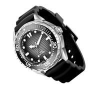 XUXHOU Solarbetriebene Taucheruhr, 300m Wasserdicht mit Nachtlicht, Quarzuhren für Herren Damen, Leuchtendes Edelstahl-Silikonarmband for Outdoor-Tauchen Schwimmen
