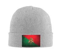 XVBCDFG Legion Etrangere Flagge, Strickmütze, Skimütze, klassisch, warm, Wintermütze für Damen und Herren, grau, Einheitsgröße