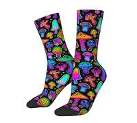 XVBCDFG Mushroom Socks, Magic Mushroom Socks for Men/Women Novelty Crew Funny Crazy Gift Tube Socks, Magischer Pilz, One size