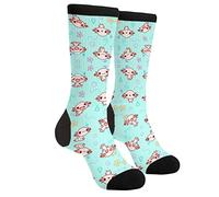 XVBCDFG The Axolotl Kawaii Lustige Unisex Kleid Socken Fancy Neuheit Casual Crazy Crew Socken für Männer Frauen, 1, One size