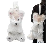 Xvilmaun Plüschrucksack | Hunde Weich Tier Tasche Lustig - Niedliches Welpen Umhängetaschen Für Mädchen | Für Outdoor Reisen Picknick Täglicher Gebrauch Dating Camping Klettern Mädchen Kinder