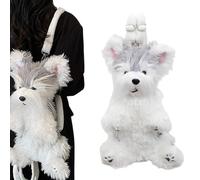 Xvilmaun Tier Rucksack Für Kinder,Hunde Weich Tier Tasche Lustig | Niedliches Welpen Umhängetaschen Für Mädchen - Für Outdoor Reisen Picknick Täglicher Gebrauch Dating Camping Klettern Mädchen Kinder