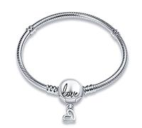 XWN Armband Damen 925 Sterling Silber, Armbänder Moments Schlangen-Gliederarmband Armkette für Pandora Charm Anhänger, Valentinstag Muttertag Geburtstags Geschenk für Frauen Freundin Mama