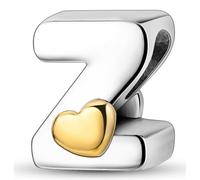 XWN Buchstabe Charm Anhänger Damen Alphabet A-Z 925 Sterling Silber für Armband Charms Beads passend für Pandora Armband und Halskette, Kompatibel mit Europäischen Armbänder für Frauen