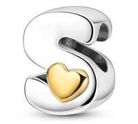 XWN Buchstabe Charm Anhänger Damen Alphabet A-Z 925 Sterling Silber für Armband Charms Beads passend für Pandora Armband und Halskette, Kompatibel mit Europäischen Armbänder für Frauen