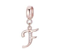 XWN Buchstabe Charm Anhänger Damen Alphabet A-Z 925 Sterling Silber für Armband Charms Beads passend für Pandora Armband und Halskette, Kompatibel mit Europäischen Armbänder für Frauen
