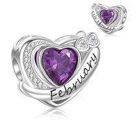 XWN Charm Anhänger Damen 925 Sterling Silber für Armband Charms Beads passend für Pandora Armband und Halskette, Kompatibel mit Europäischen Armbänder für Frauen Mädchen X2