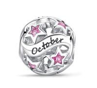 XWN Damen Charm Anhänger Geburtsstein für Armband 925 Sterling Silber 12 Geburtsstein Charms Beads passend für Pandora Armband, Kompatibel mit Europäischen Armband und Halskette für Frauen Mädche